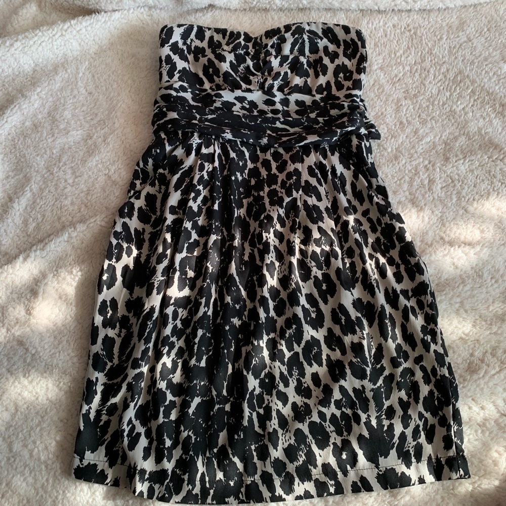 Charlotte Russe: cheetah print strapless dress